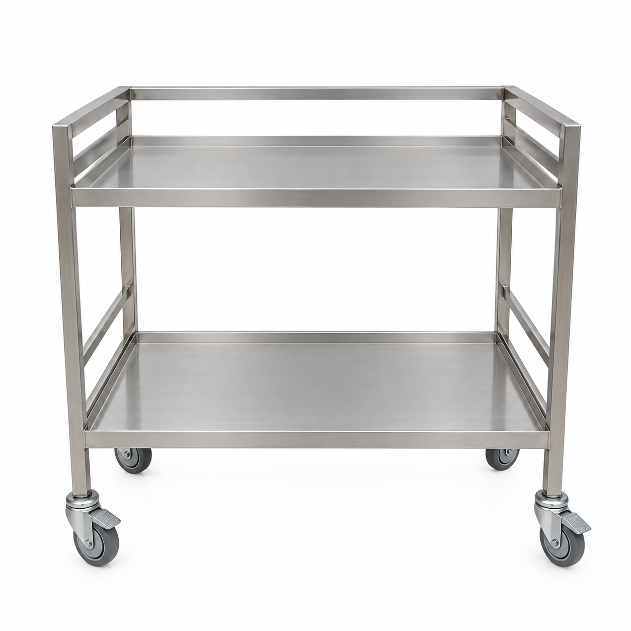 Carrito Reforzado-Dos Planos (Todo Acero Inoxidable)